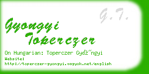 gyongyi toperczer business card